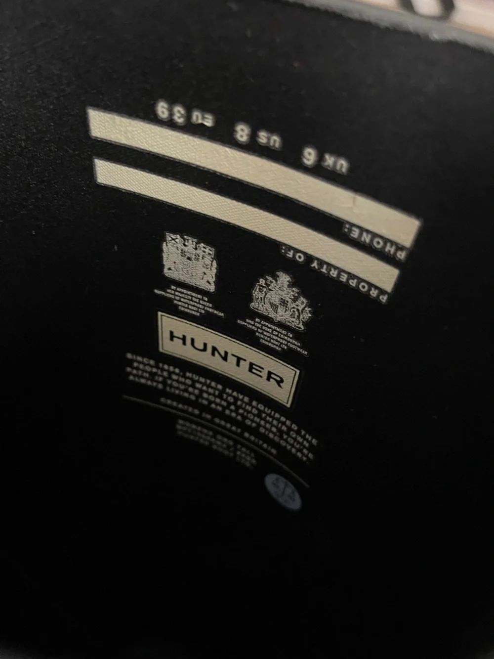 Hunter Original Black Matte Tall Boots 8 - Picture 8 of 12